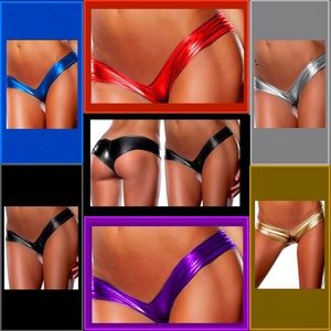 "Liquid Latex" Metallic Panties Lingerie